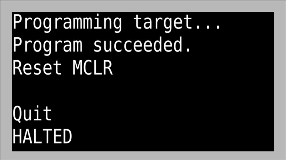 command-line programming output