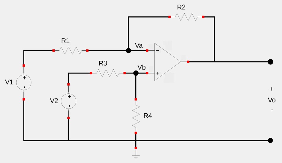 Differential amplifier schematic representation