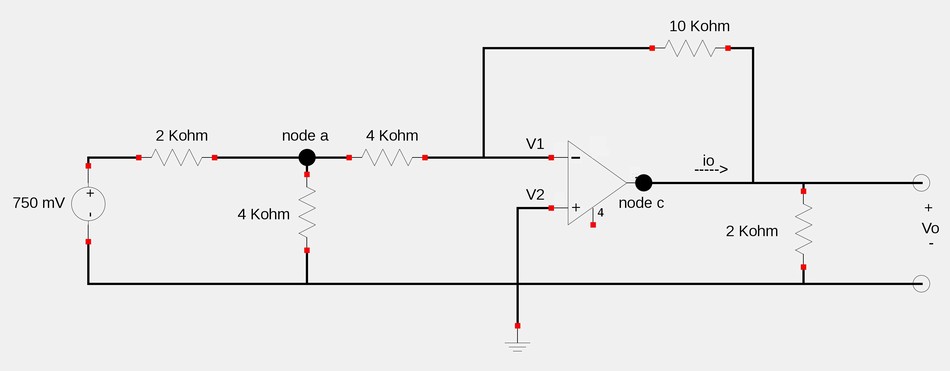 inverting op-amp example problem