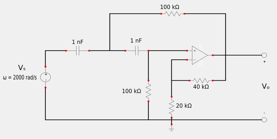 AC op-amp circuit (time domain)