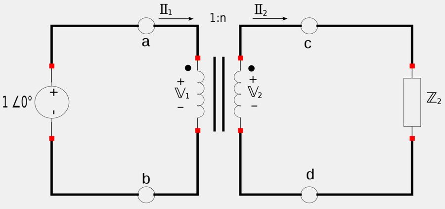 Equivalent circuits for ideal transformers