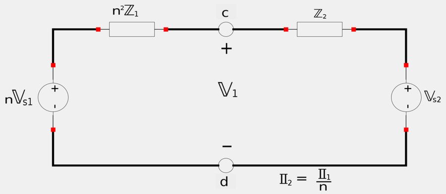 Equivalent circuits for ideal transformers