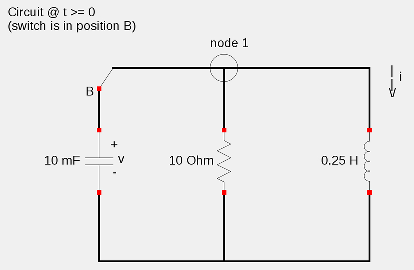 Source-free parallel rlc circuit example problem