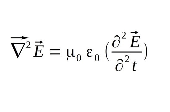 Wave equation for electric field
