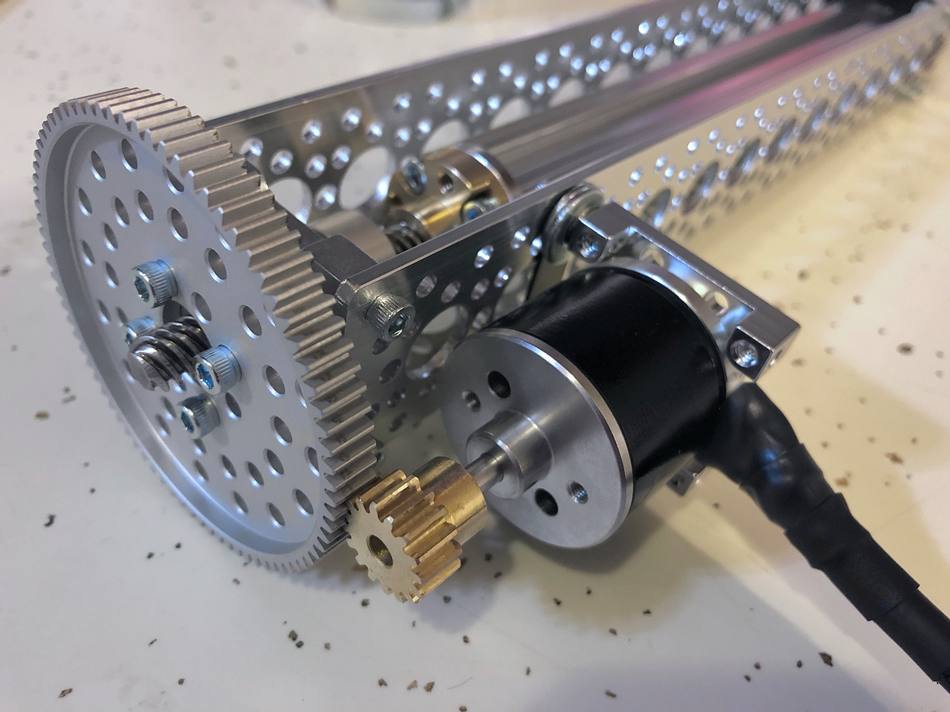 linear actuator with mounted motor