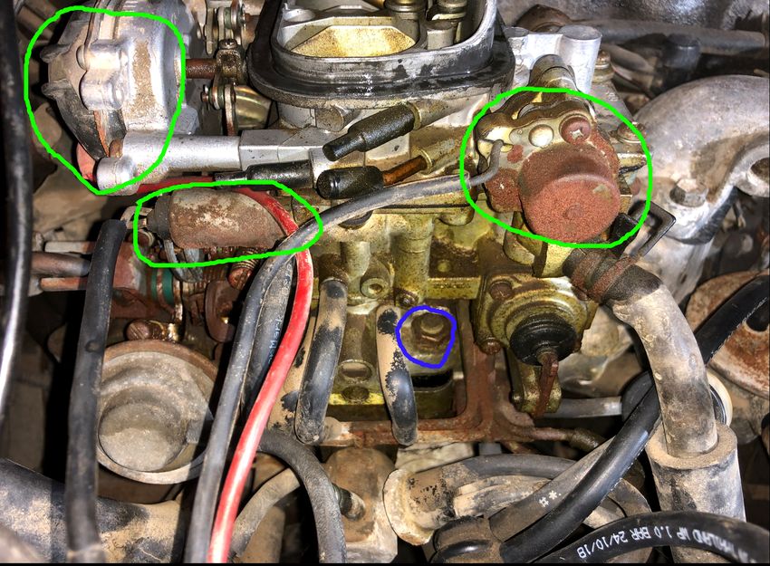  Toyota 22r Aisan carburetor electrical connections
